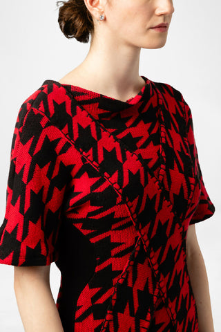 Houndstooth Knit Dress