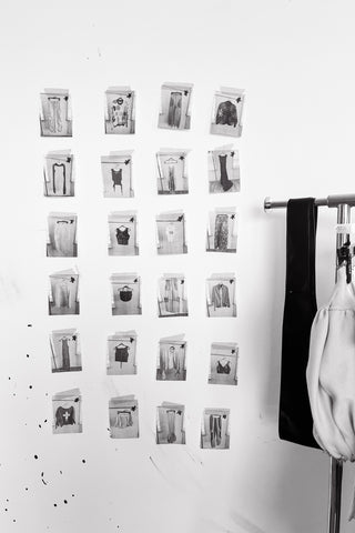 Designer's collection images on a wall