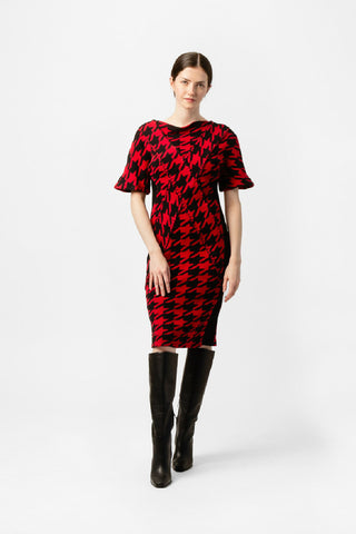 Houndstooth Knit Dress
