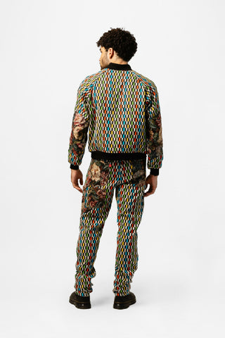 patchwork bomber jacket