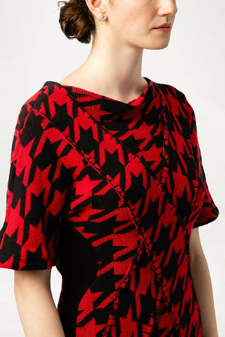 Houndstooth Knit Dress