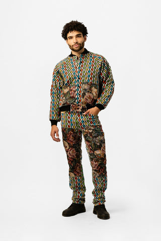 patchwork bomber jacket